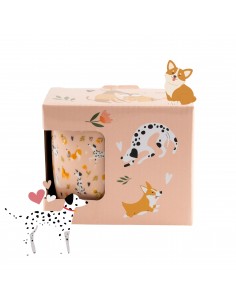 Porcelanowy kubek z wzorem z pieskami w opakowaniu prezentowym 330 ml 5905842527041