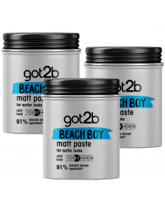 3x Matująca pasta do włosów got2b Beach Boy 100 ml 3838824404578