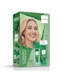 Zestaw kosmetyków dla Niej C-Thru Luminous Emerald, Dezodorant zapachowy + Żel pod prysznic 5900536354682