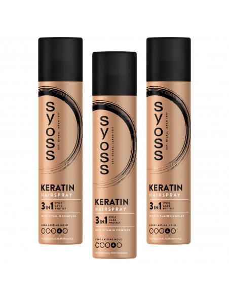 Bardzo mocny spray do włosów 3x300ml Syoss 3838824405810