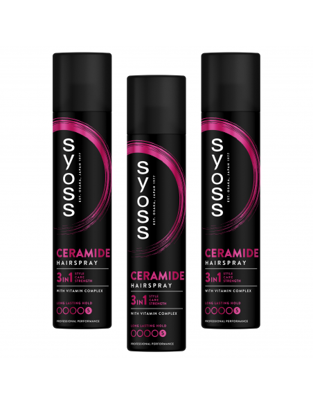 Bardzo mocny spray do włosów 3x300ml Syoss 3838824405827