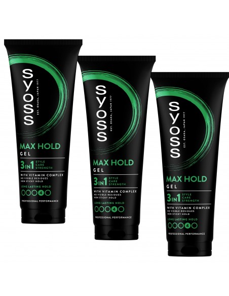 Żel mocny do stylizacji włosów Syoss 3x250ml 3838824413440