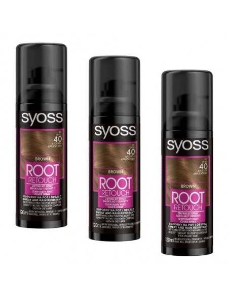 Spray do maskowania odrostów brąz Syoss 3x120ml 3838824413471