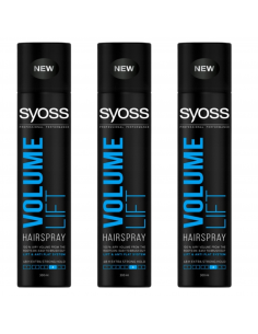Mocny spray do włosów Syoss Volume Lift 3x300 ml 3838824405872 2