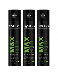 Bardzo mocny spray do włosów Max Hold Syoss 3x300 ml 3838824405858 2
