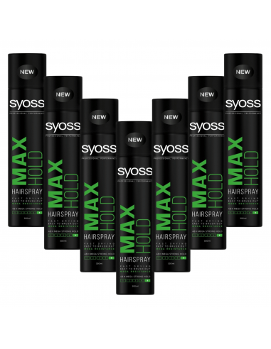 7x Bardzo mocny lakier do włosów w sprayu Syoss Max Hold 300 ml 9000100590501 2