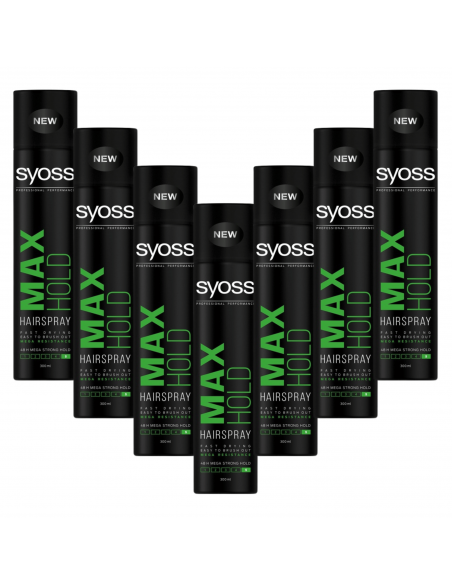 7x Bardzo mocny lakier do włosów w sprayu Syoss Max Hold 300 ml 9000100590501 2
