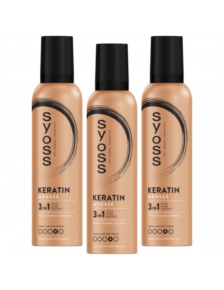 Utrwalająca pianka do włosów 3x250ml Syoss - Pianki do włosów Utrwalająca pianka do włosów 3x250ml Syoss 3838824405902