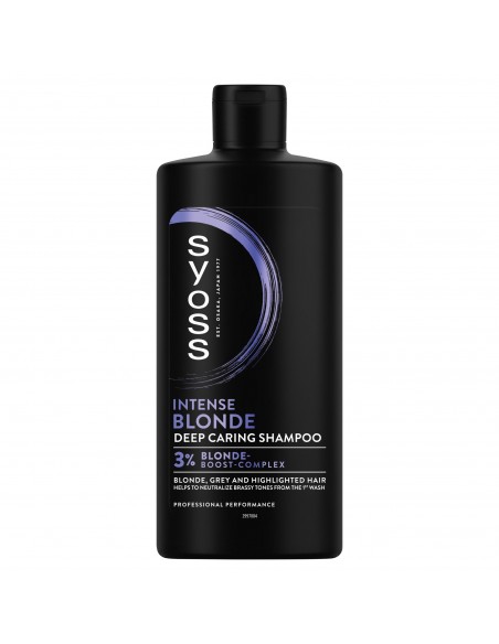 Szampon neutralizujący żółte odcienie do włosów blond Syoss 440ml 9000101290097