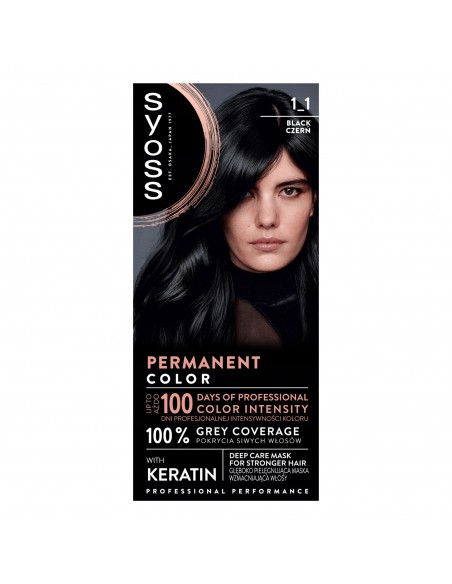 Czarna farba do włosów Syoss 9000100632669 2