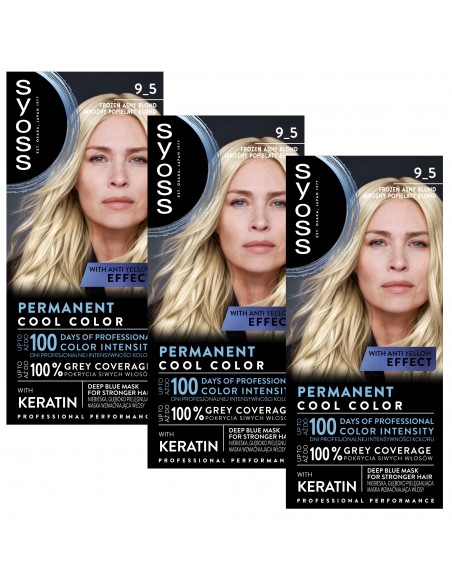 Farba trwała koloryzacja perłowy blond do włosów Syoss 3x 3838824405513