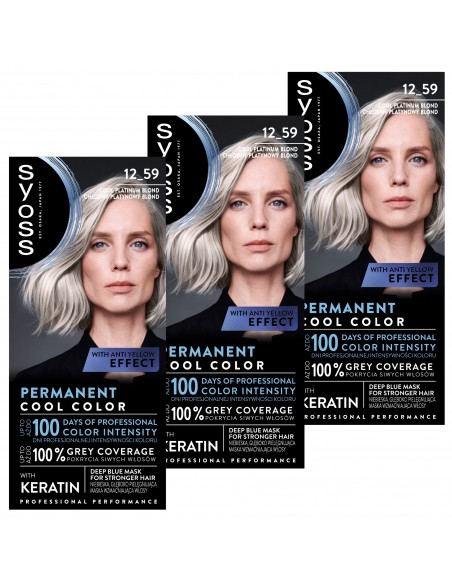 Farba do włosów Platynowy Blond Rozjaśniająca Syoss 3x 3838824405377