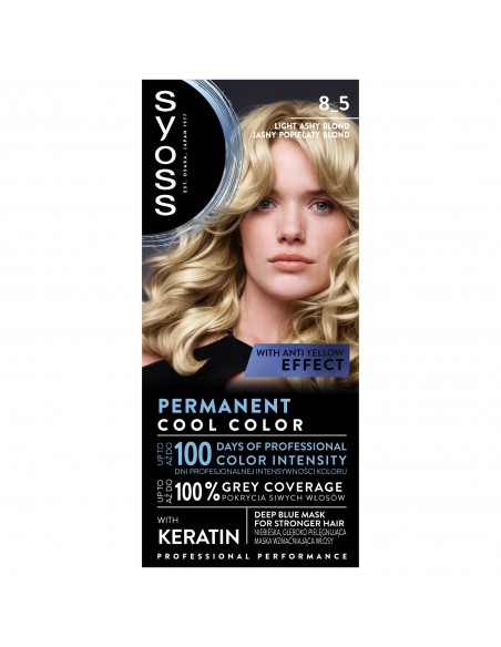 Farba popielaty blond trwała koloryzacja do włosów Syoss 9000101628395 2