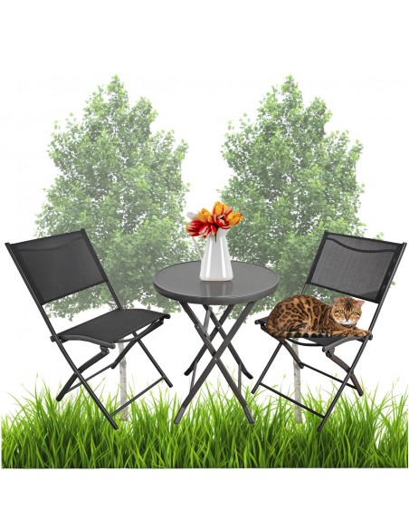 Kompaktowy zestaw balkonowy kawowy CAFFE LATTE MEVEN, 3 elementy 5905842513389