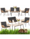 Komplet mebli ogrodowych TILBURG 2x fotel + sofa + stolik kawowy Meven