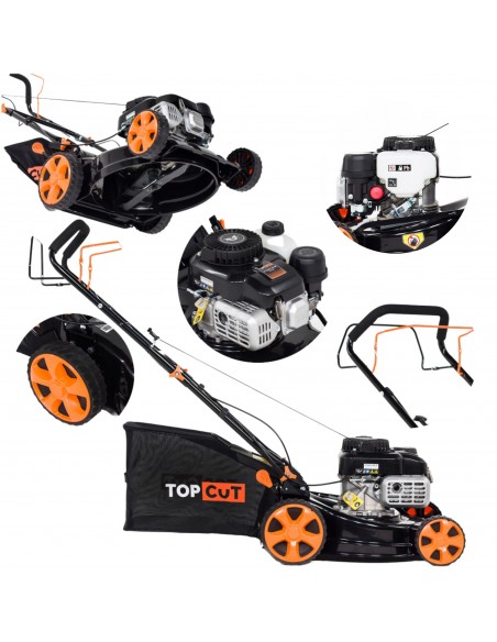 Lekka i zwrotna kosiarka spalinowa z napędem TOP CUT TC-LS40-130-SB, szer. koszenia 40 cm 5902490784642