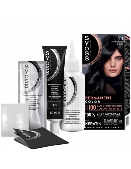 Czarna farba do włosów Syoss 9000100632669