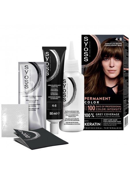 Farba do włosów czekoladowy brąz trwała koloryzacja Syoss 9000100633314