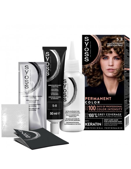 Farba orzechowy brąz trwała koloryzacja do włosów Syoss 9000100633345