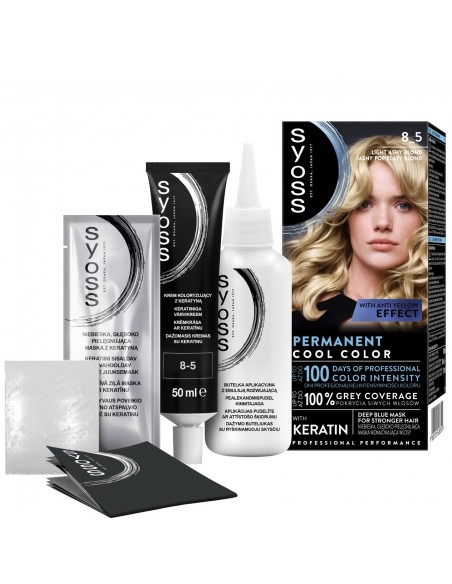 Farba popielaty blond trwała koloryzacja do włosów Syoss 9000101628395