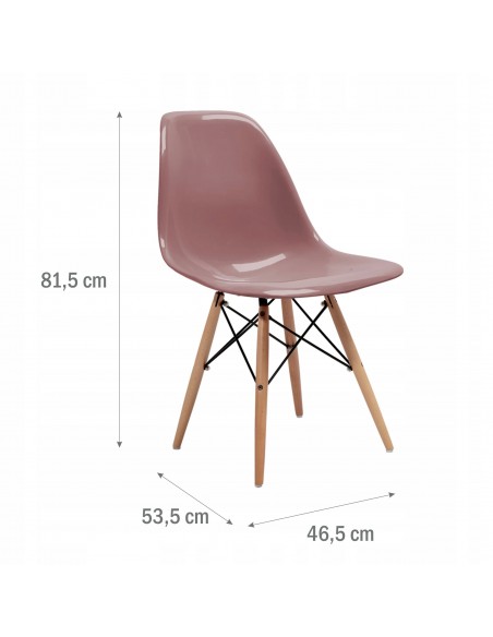 Brązowe krzesło skandynawskie drewniane Cavo Meven 4 szt. - Krzesła i hokery Brązowe krzesło skandynawskie drewniane Cavo Meven 4 szt. 5902490787186 3