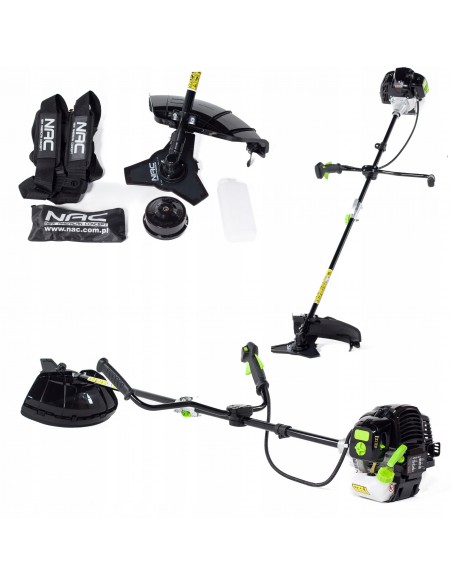 Kosa spalinowa NAC BP620-36-T z głowicą żyłkową, tarczą, szelkami 5902067851852