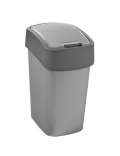 Kosz na śmieci 9L Curver Flip Bin srebrny/grafitowy 3253922170031 2