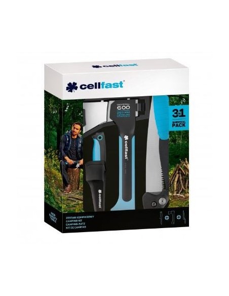 Zestaw kempingowy piła składana siekiera nóż Cellfast 5907512608098