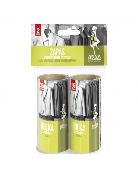 Zapas wymiennych rolek czyszczących do usuwania sierści Anna Zaradna 2 szt. 5903936012213