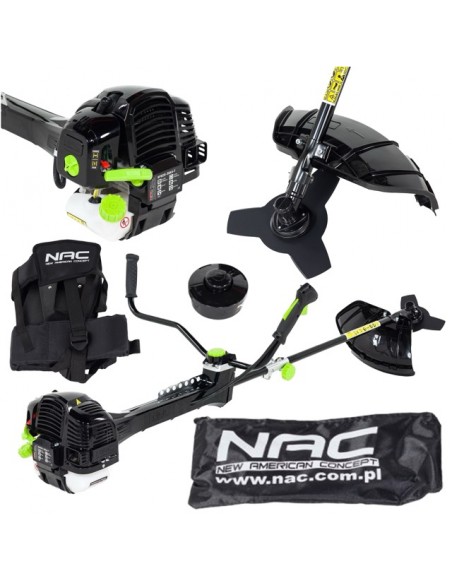 Wydajna kosa spalinowa NAC BP620-38KA-T 62 cm3 + głowica żyłkowa + szelki - Kosy spalinowe Wydajna kosa spalinowa NAC BP620-38KA-T 62 cm3 + głowica żyłkowa + szelki 5902067851845