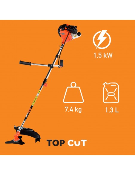 Wielozadaniowa kosa spalinowa TOP CUT TC-BC520-15-V głowica z żyłką + nóż + pas naramienny 5905842510890 4