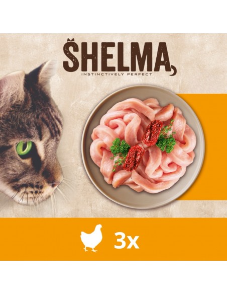 Zestaw mokrej karmy dla kota, mix 4 smaków Shelma 12x 85 g 8595606406766 4