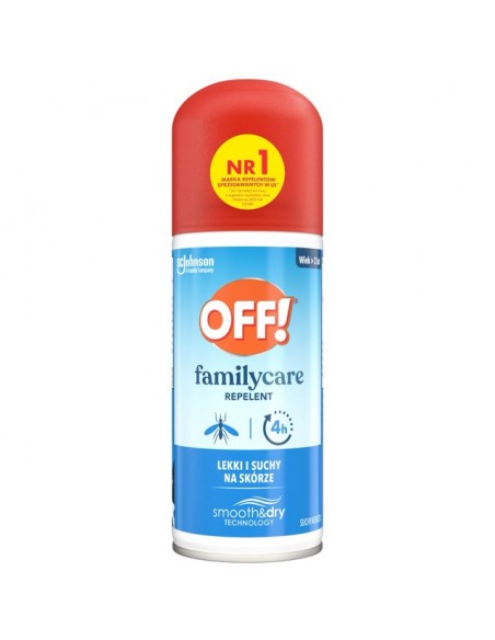 Suchy aerozol chroniący przed komarami do 4h OFF! Family Care 100ml 5000204330151