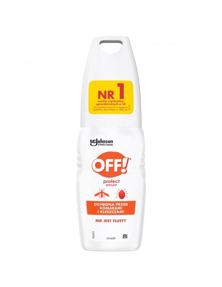 Spray odstraszający komary i kleszcze OFF!® Protect atomizer 100ml - Środki na komary i kleszcze Spray odstraszający komary i kleszcze OFF!® Protect atomizer 100ml 4000290908754