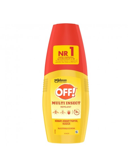 Bezpieczny spray odstraszający komary i kleszcze w atomizerze OFF! Multi Insect 100 ml 5000204152197