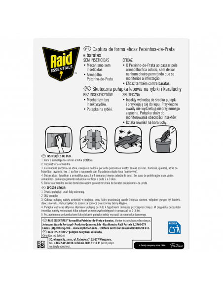 Pułapka na rybiki i karaluchy Raid 5 szt. 5000204380651 2
