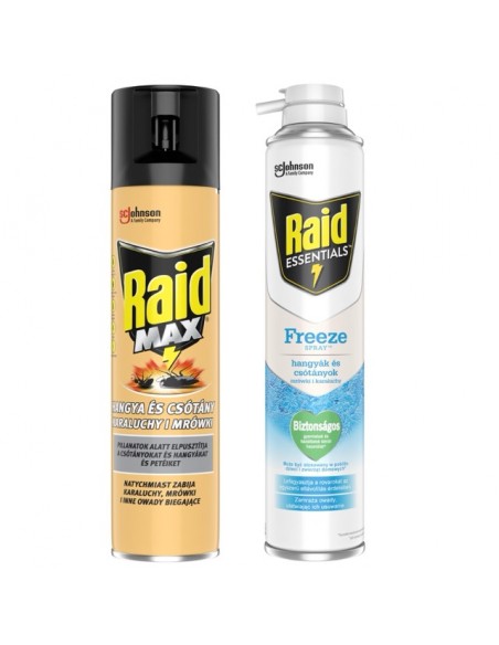 Raid Spray zamrażający owady biegające 350 ML + Spray przeciw karaluchom i mrówkom 400 ml - Środki na komary i kleszcze Raid Spray zamrażający owady biegające 350 ML + Spray przeciw karaluchom i mrówkom 400 ml 5905718981113