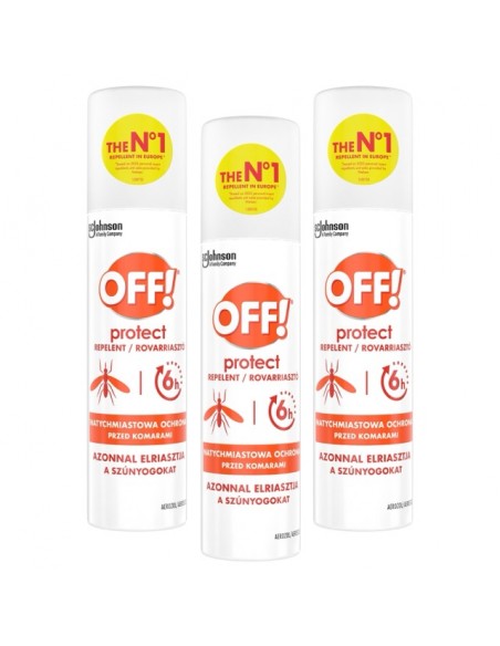 Lekki aerozol na owady, komary OFF! Protect 3x100 ml 5905718981403