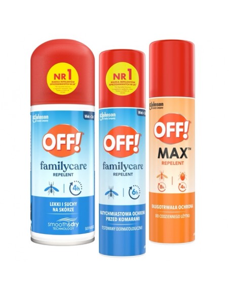 Zestaw aerozoli przeciw komarom repelentów OFF! 3x100ml 5905718981106