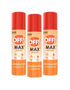 Skuteczny repelent w aerozolu odstraszający komary i kleszcze OFF! Max 3x100 ml 5905718981366