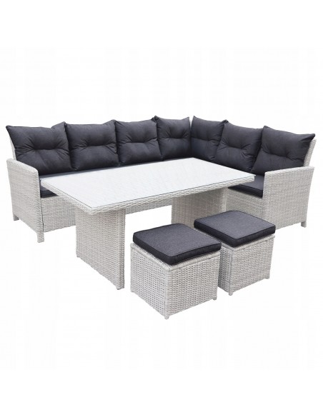 Zestaw mebli ogrodowych z technorattanu Panama Meven 5902490786011