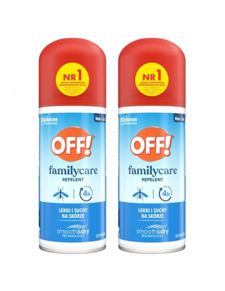 Suchy spray na komary dla całej rodziny OFF! Family Care 2x100 ml 5000204330151