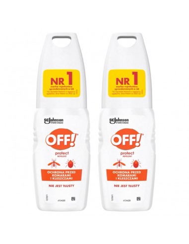 Lekki spray odstraszający komary i kleszcze OFF! Protect 2x100 ml 4000290908754
