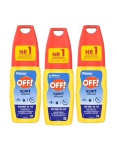 Spray odstraszający komary i kleszcze z atomizerem OFF! Sport 3x100 ml 5905718981427