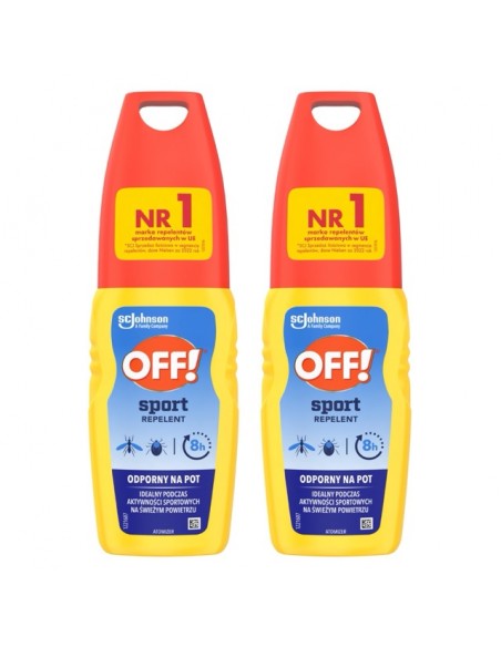 Spray odstraszający komary i kleszcze z atomizerem OFF! Sport 2x100 ml 5905718981434 2