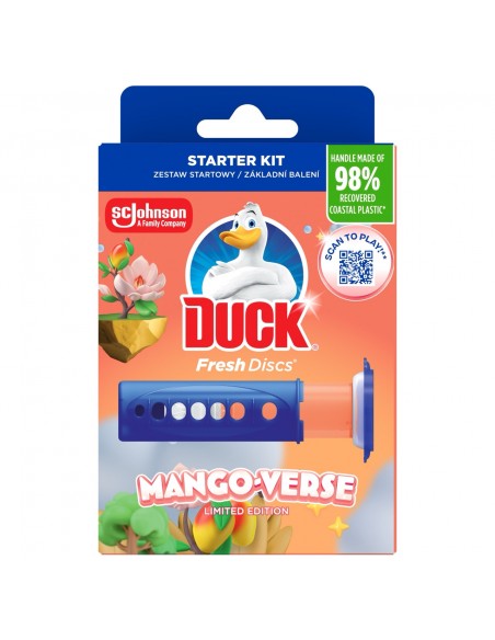 Żelowe krążki do toalet - Zestaw startowy Duck Fresh Discs Mango Verse 5000204369731