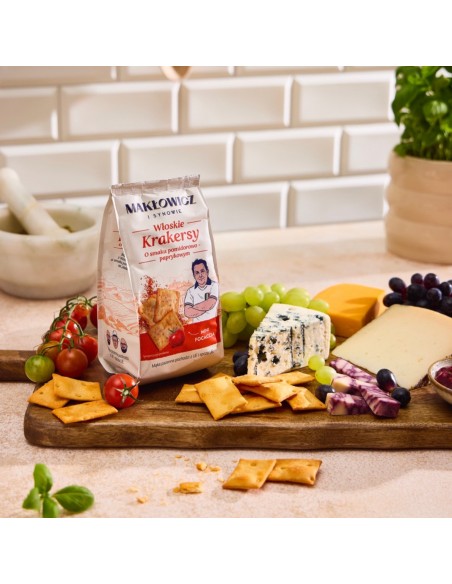Krakersy o smaku pomidorowo-paprykowym Makłowicz i Synowie 100 g 5905644031166 2