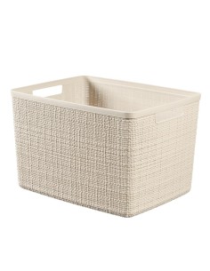Duży pojemnik organizer 20l kremowy Curver Jute 3253921907003 2