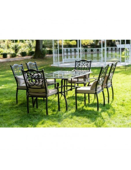 Stół ogrodowy ze szklanym blatem ROYAL Meven 5907510486407 4