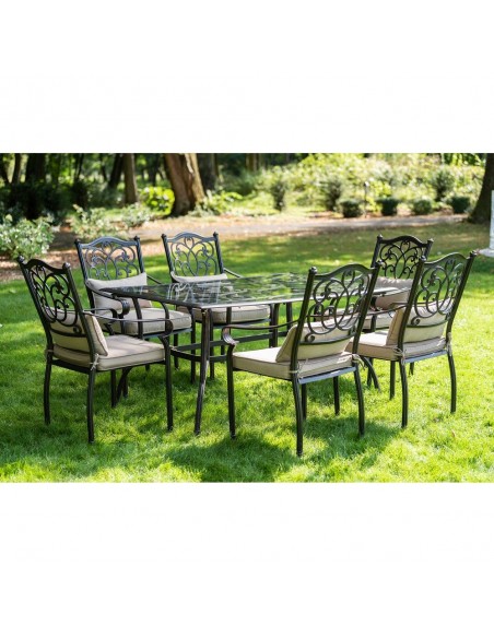 Stół ogrodowy ze szklanym blatem ROYAL Meven 5907510486407 5